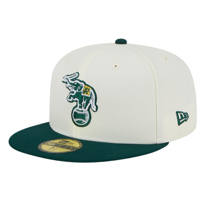 Oakland Athletics Retro 1987 All-Star Game Patch New Era Stone/Green 59FIFTY Fitted Hat