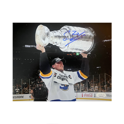 Oskar Sundqvist St Louis Blues Autographed 2019 Stanley Cup 8x10 Photo - JSA COA