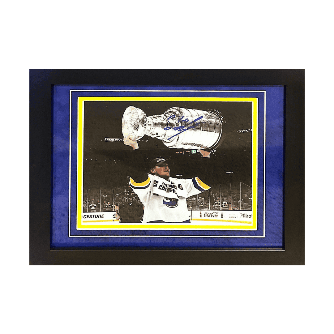 Oskar Sundqvist St Louis Blues Autographed Framed 8x10 2019 Stanley Cup Photo - JSA COA