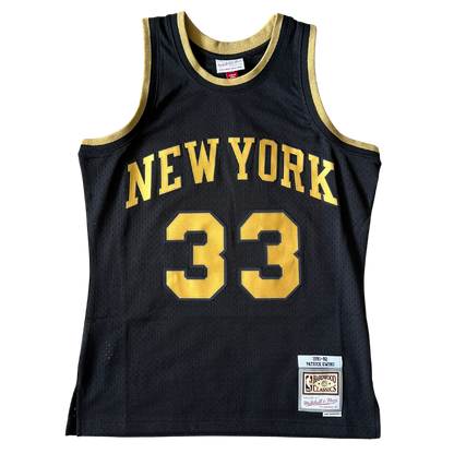 Patrick Ewing New York Knicks 1991-92 Black Gold Swingman Jersey