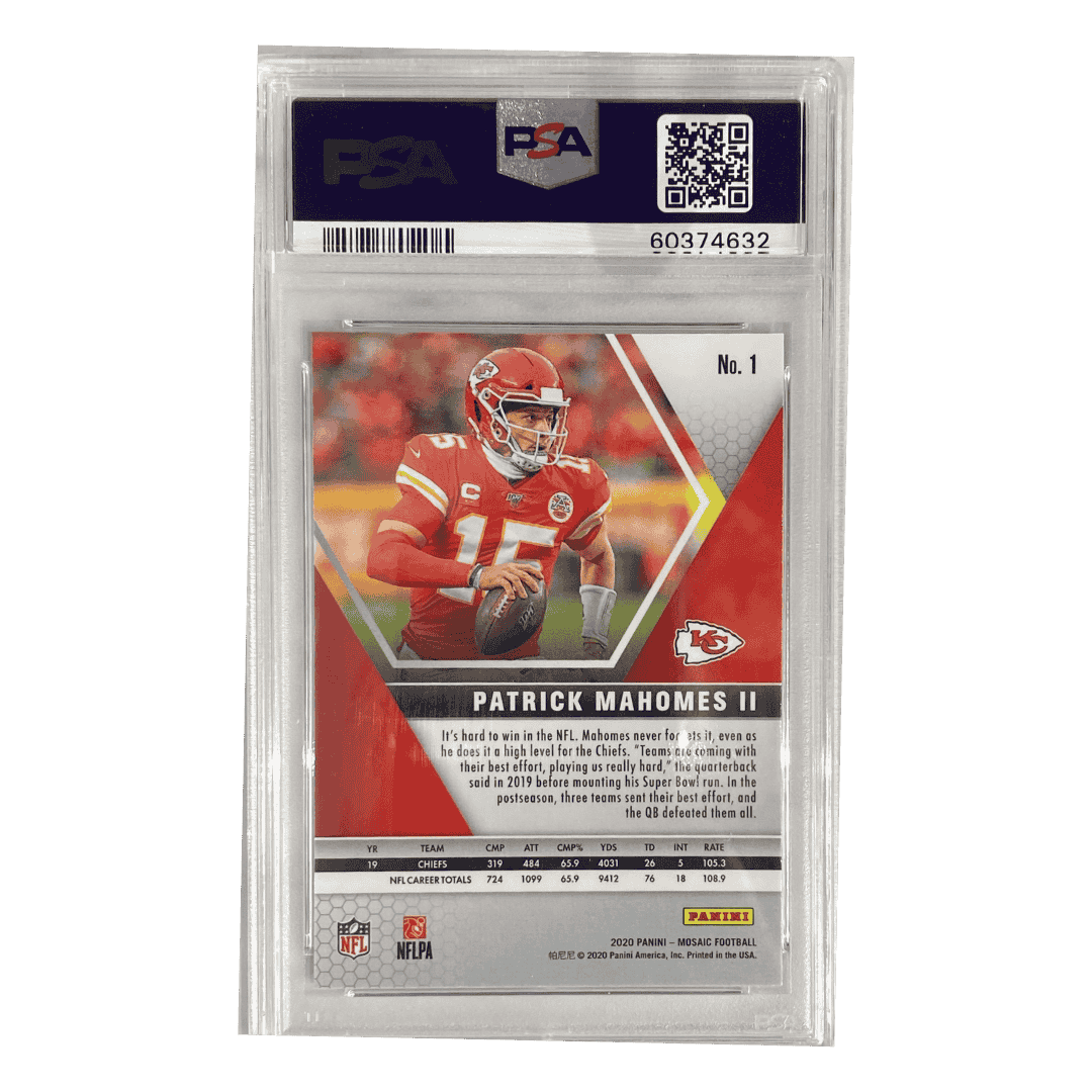 Patrick Mahomes PSA 9 2020 Panini Mosaic Card #1