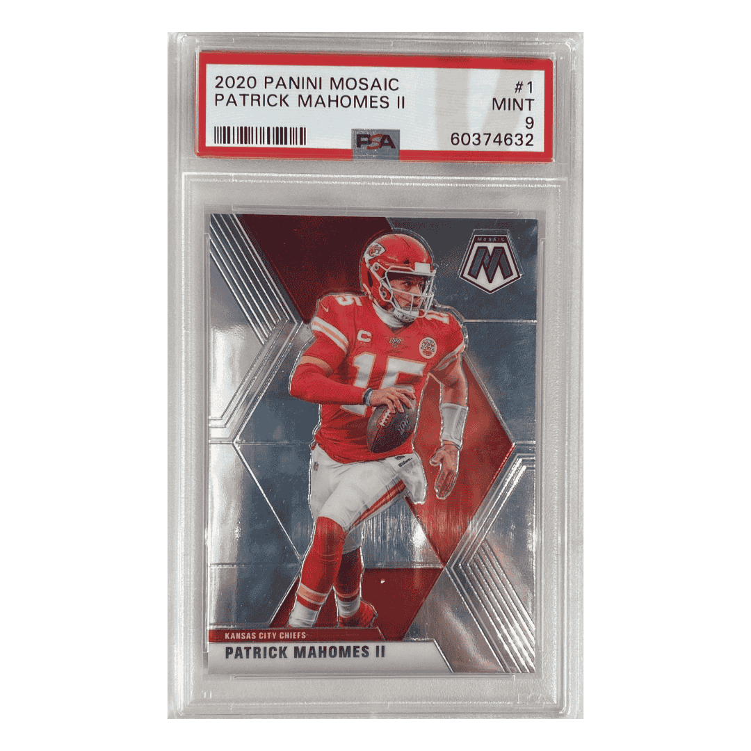 Patrick Mahomes PSA 9 2020 Panini Mosaic Card #1