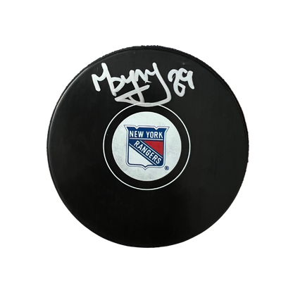 Pavel Buchnevich New York Rangers Autographed Logo Puck - JSA COA PB1