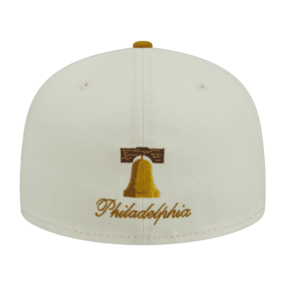 Philadelphia Eagles City Icon Super Bowl Patch New Era Cream 59FIFTY Fitted Hat