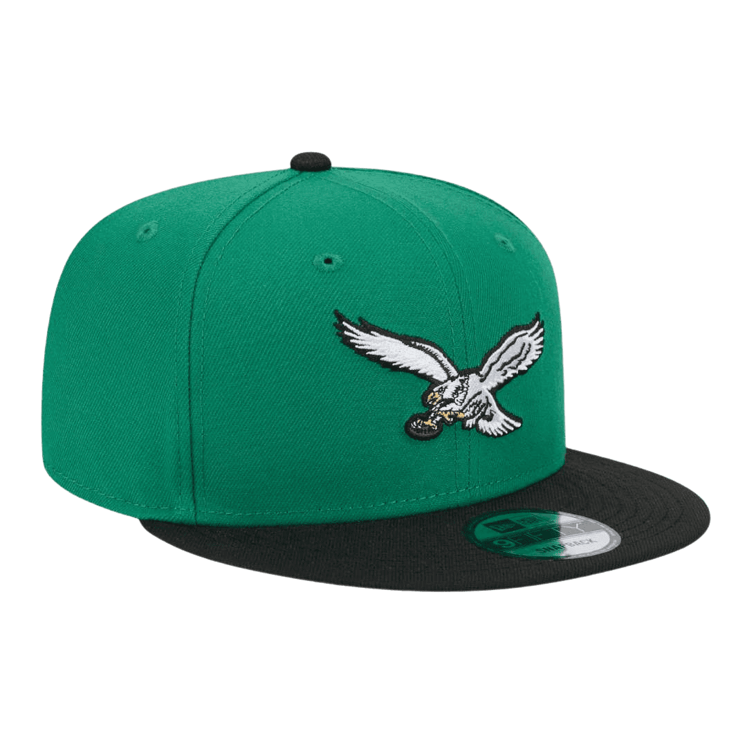 Philadelphia Eagles Retro New Era Green 9FIFTY Adjustable Snapback Hat