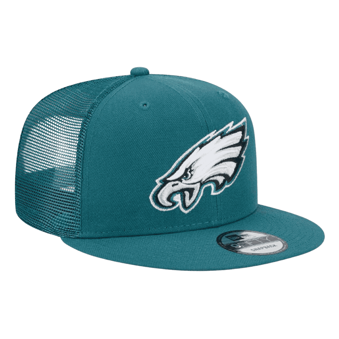 Philadelphia Eagles Trucker Meshback New Era Green 9FIFTY Adjustable Snapback Hat