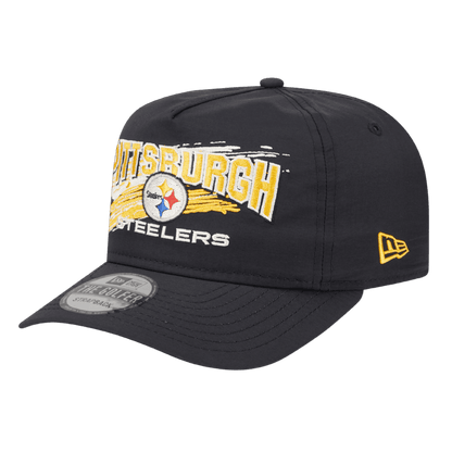 Pittsburgh Steelers Throwback Brush New Era Black Adjustable Hat