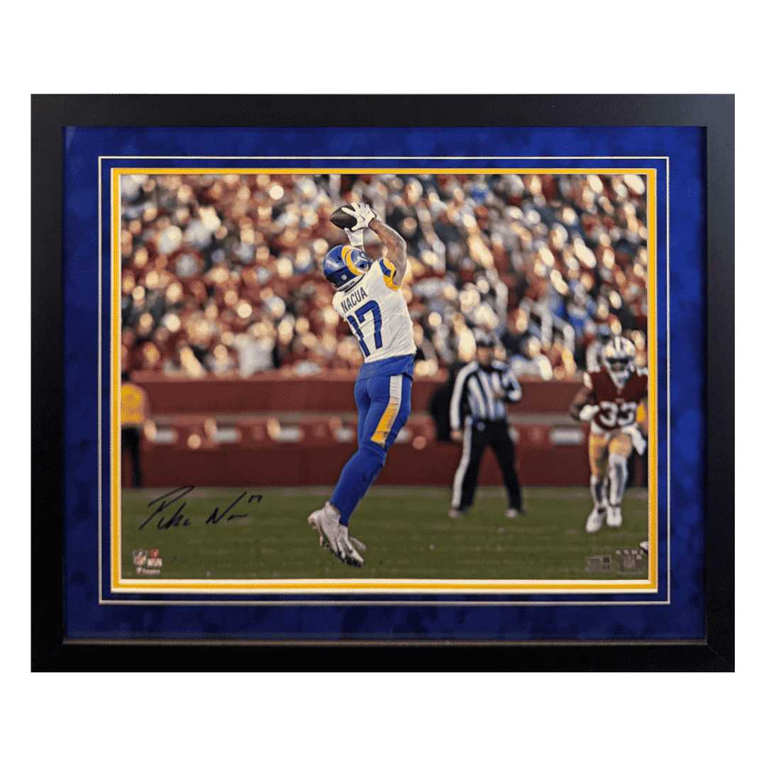 Puka Nacua Los Angeles Rams Autographed Catch Framed 16x20 Photo - Fanatics COA