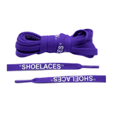 Fan Cave Standard Shoelaces - Purple with White Text