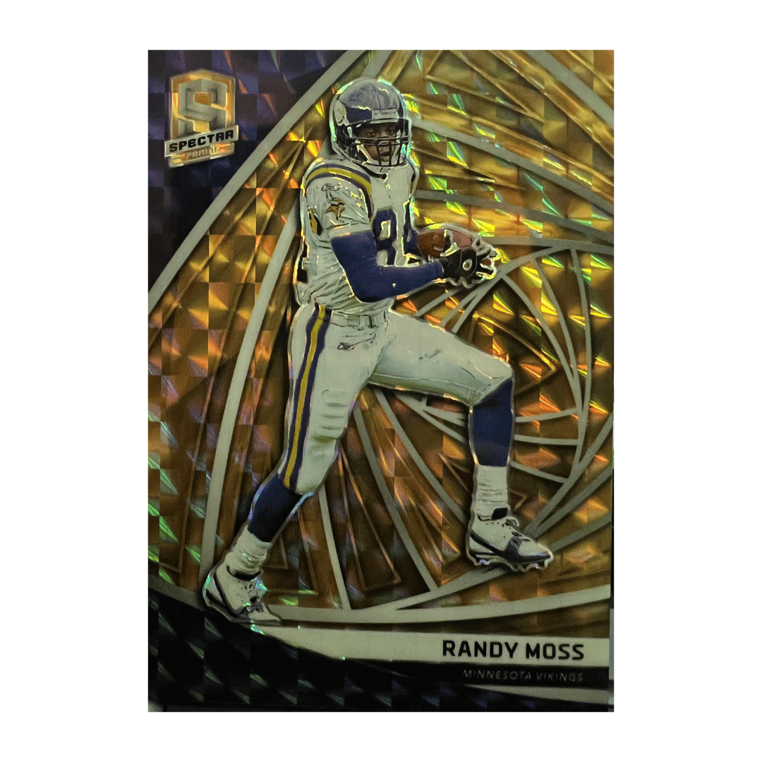 Randy Moss 2019 Panini Spectra Gold Prizm #D 03/15 Card #55