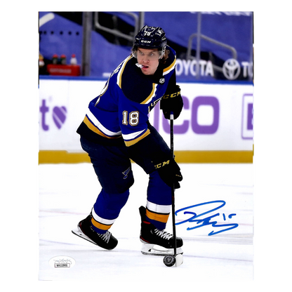 Robert Thomas St Louis Blues Autographed Home Uniform Photo - JSA COA