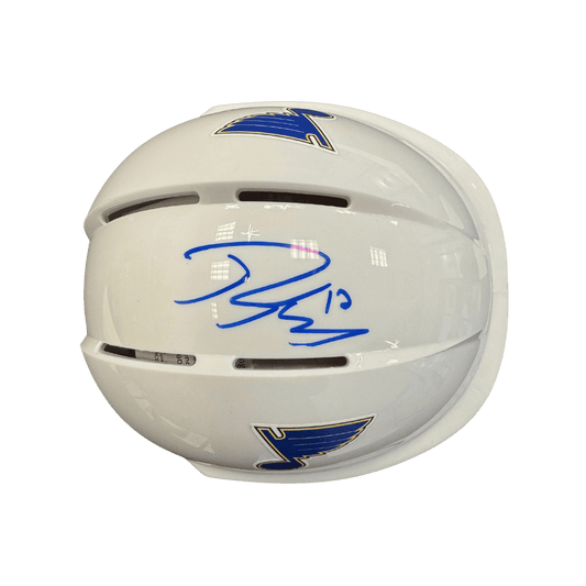 Robert Thomas St Louis Blues Autographed Mini Replica White Helmet - JSA COA