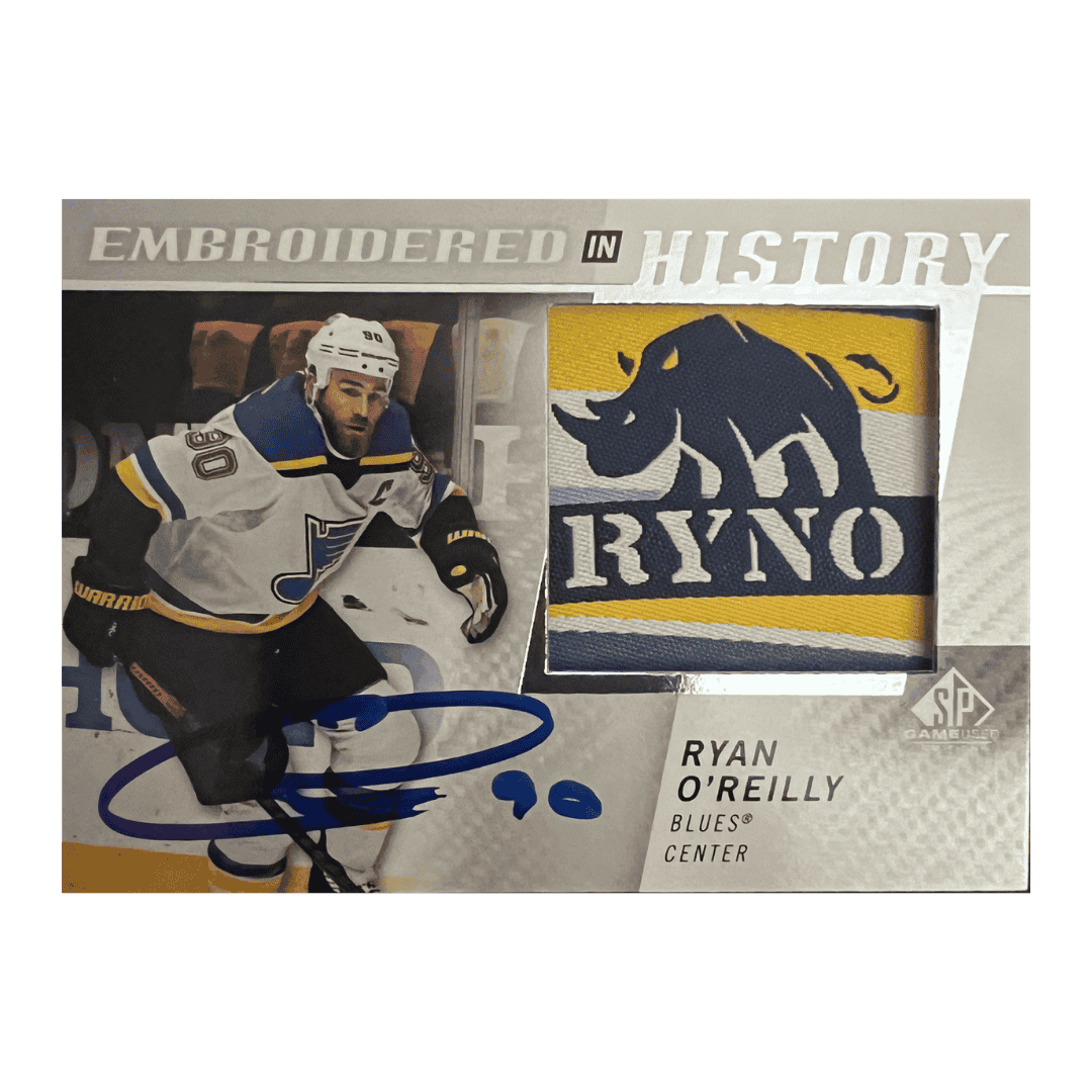 Ryan O'Reilly Autographed 2021-22 Upper Deck Embroidered in History Card #25