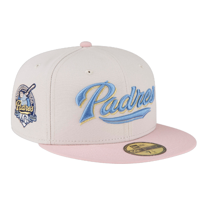 San Diego Padres Retro New Era Stone/Pink 59FIFTY Fitted Hat