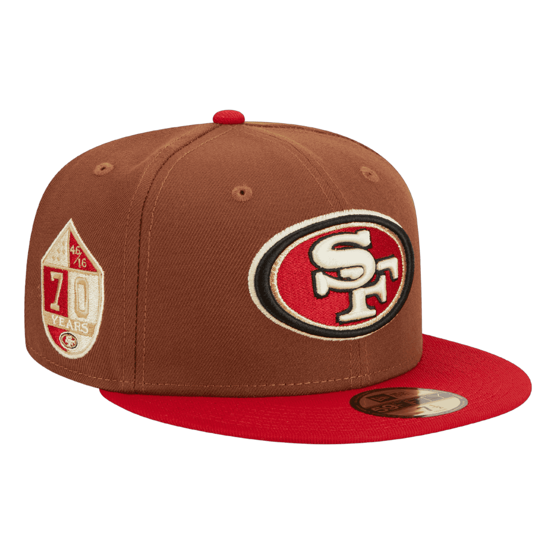 San Francisco 49ers Harvest New Era Brown/Red 59FIFTY Fitted Hat