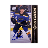 Scott Perunovich St Louis Blues Autographed 2021-2022 Upper Deck Extended Series Young Guns Rookie Card #707 - JSA