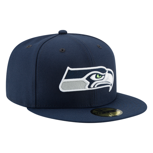 Seattle Seahawks Official Team Color Navy New Era 59FIFTY Fitted Hat