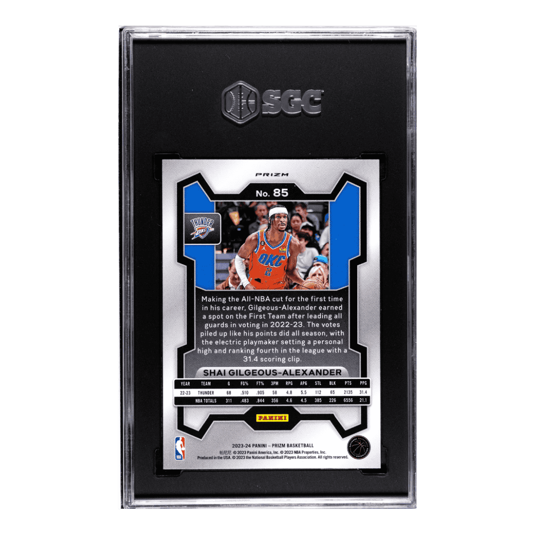 Shai Gilgeous-Alexander SGC 9 2023-24 Panini Prizm Silver Prizm #85