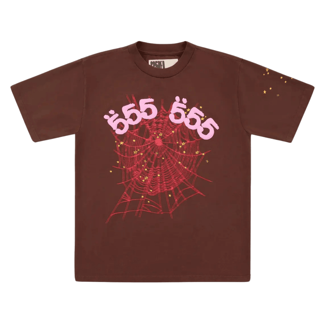 Sp5der Angel Number Short Sleeve Tee 2024 ComplexCon Exclusive - Brown