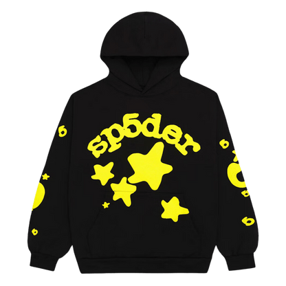 Sp5der Beluga Hoodie - Onyx / Yellow