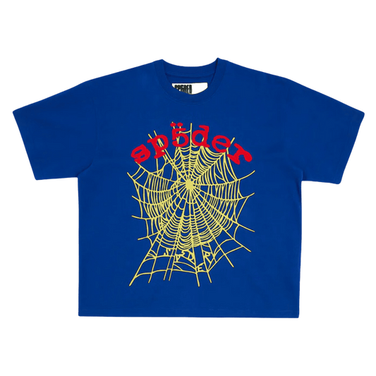 Sp5der OG Logo V2 Heavyweight Short Sleeve Tee - Navy