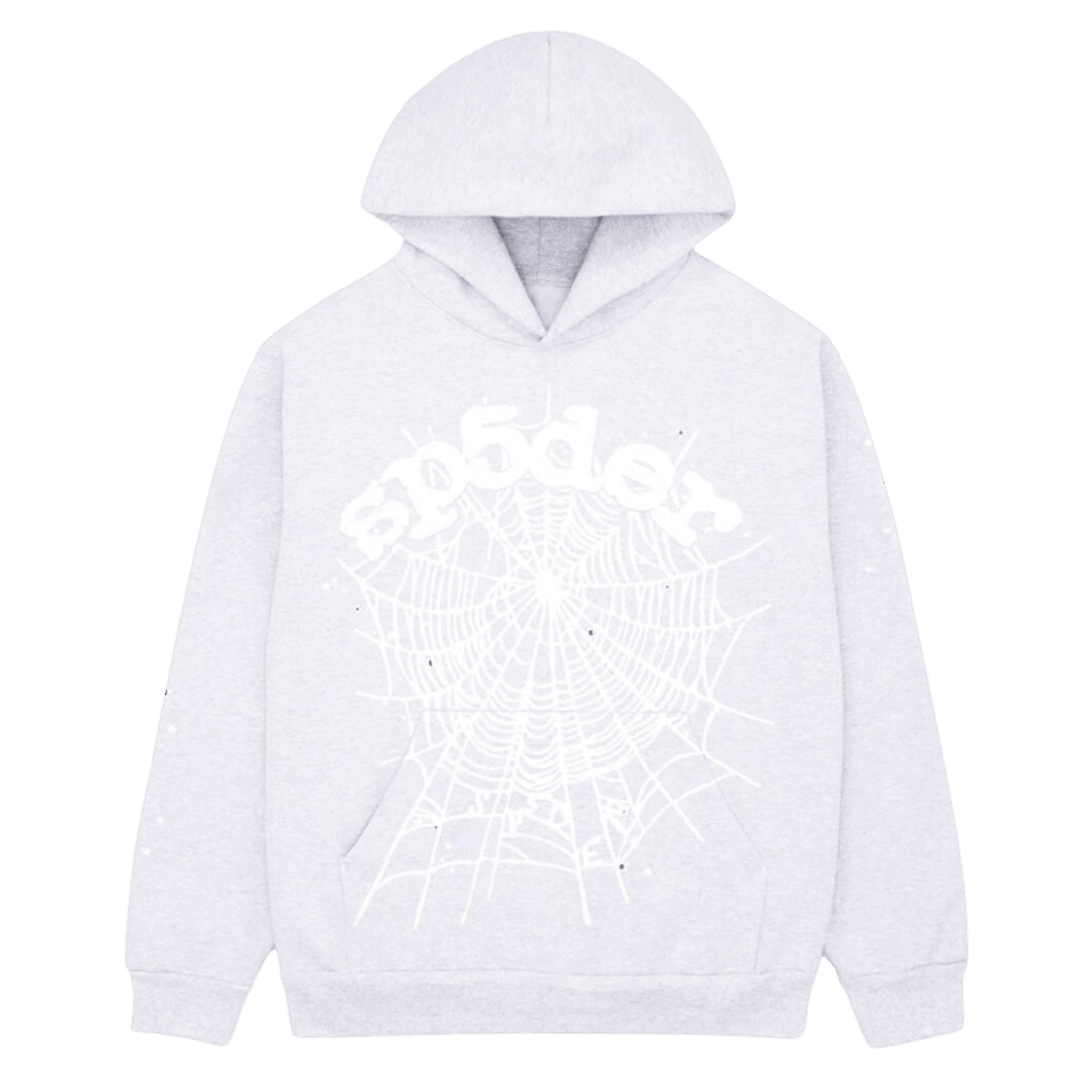 Sp5der OG Web Hoodie - Heather Grey