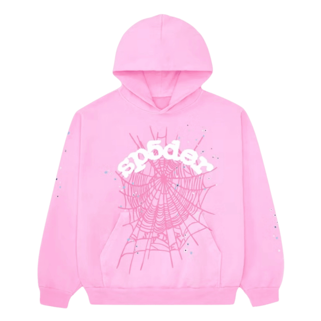 Sp5der OG Web Hoodie - Pink