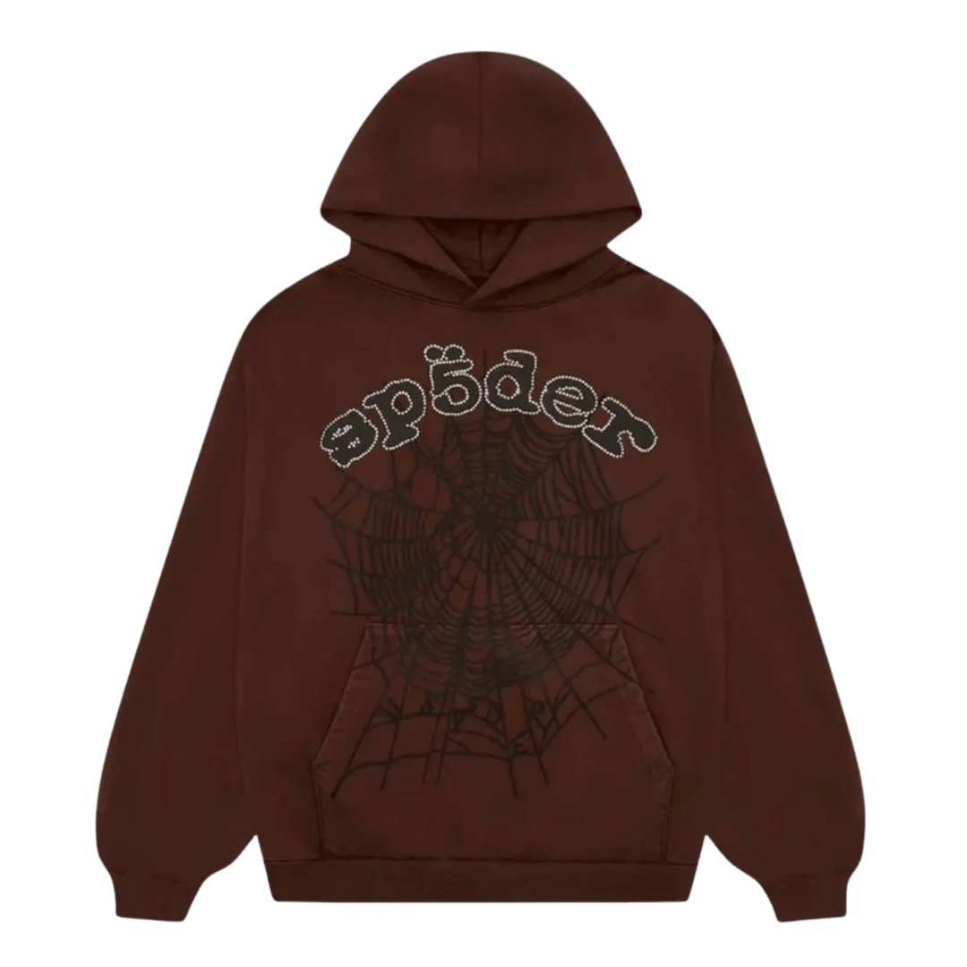 Sp5der OG Web V2 Hoodie ComplexCon Exclusive - Brown