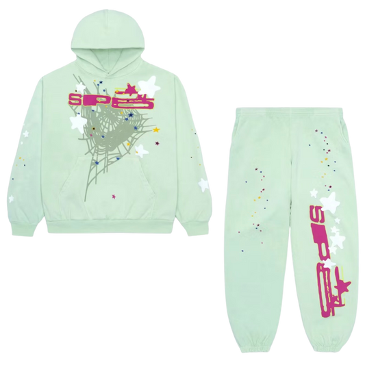 Sp5der SP5 Hoodie & Sweatpant Full Set - Mint