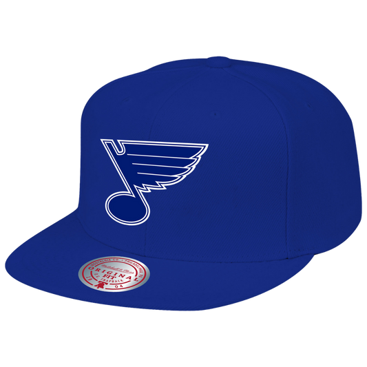 St Louis Blues 25 Years Patch Mitchell and Ness Royal Adjustable Snapback Hat