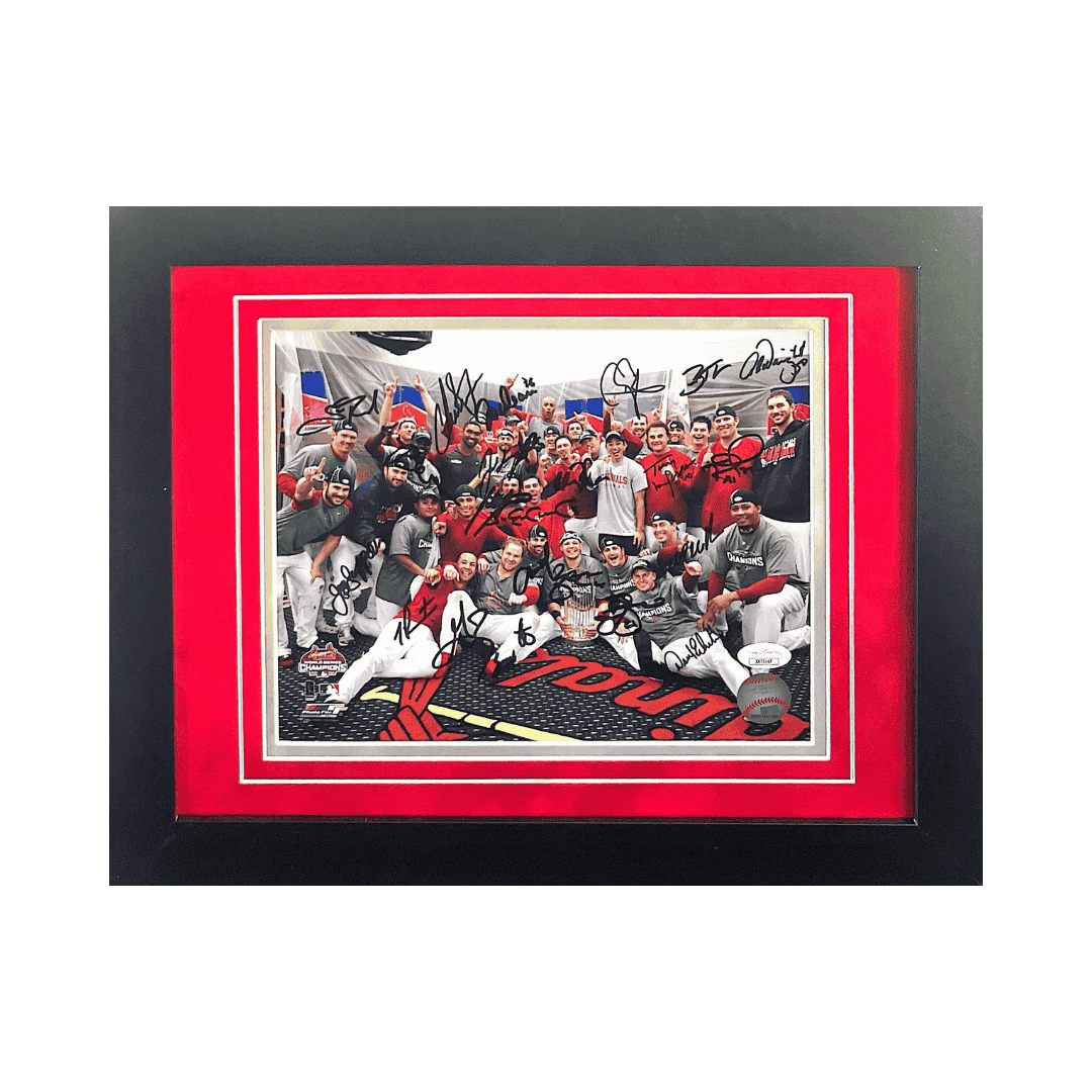 St Louis Cardinals 2006 World Series Champions Team Autographed Framed 8x10 - Full Letter JSA COA