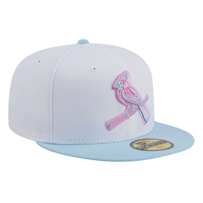 St Louis Cardinals Bird on Bat Color Pack New Era White/Light Blue 59FIFTY Fitted Hat