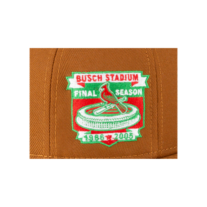 St Louis Cardinals Birds on Bat Busch Stadium Final Season Patch New Era Brown/Green 59FIFTY Fitted Hat