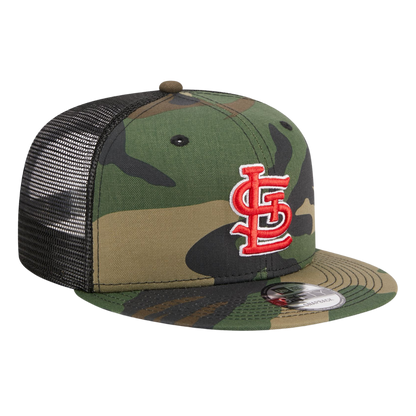 St Louis Cardinals STL Woodland Camo Trucker Meshback New Era 9FIFTY Adjustable Snapback Hat