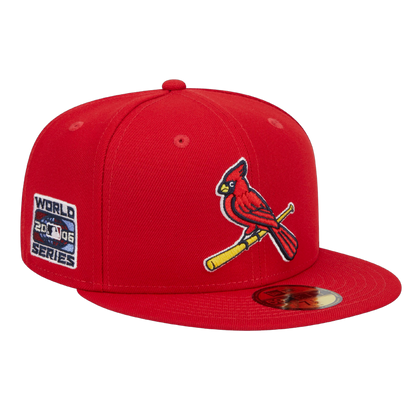 St Louis Cardinals Bird on Bat 2006 World Series Patch New Era Red 59FIFTY Fitted Hat