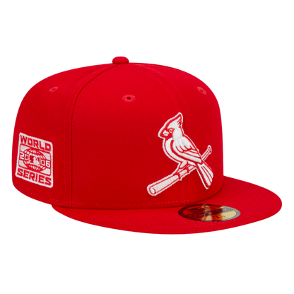 St Louis Cardinals Bird on Bat 2006 World Series Patch New Era Red/White 59FIFTY Fitted Hat