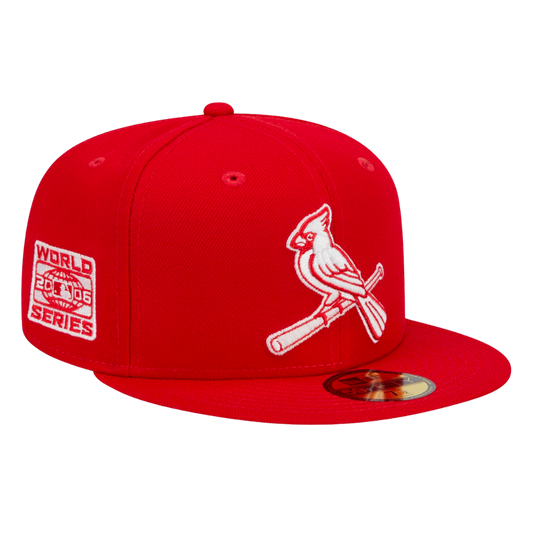 St Louis Cardinals Bird on Bat 2006 World Series Patch New Era Red/White 59FIFTY Fitted Hat