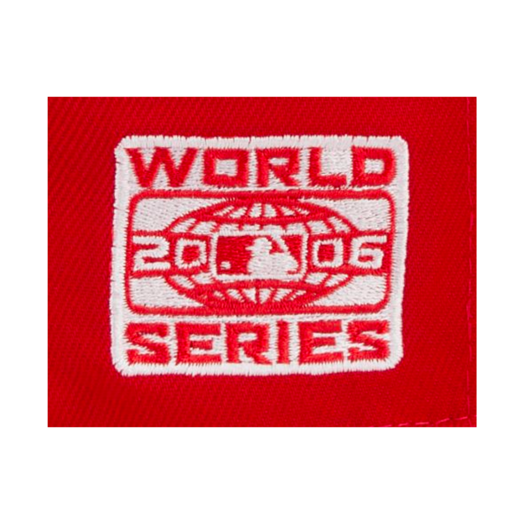 St Louis Cardinals Bird on Bat 2006 World Series Patch New Era Red/White 59FIFTY Fitted Hat