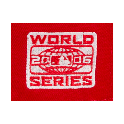 St Louis Cardinals Bird on Bat 2006 World Series Patch New Era Red/White 59FIFTY Fitted Hat