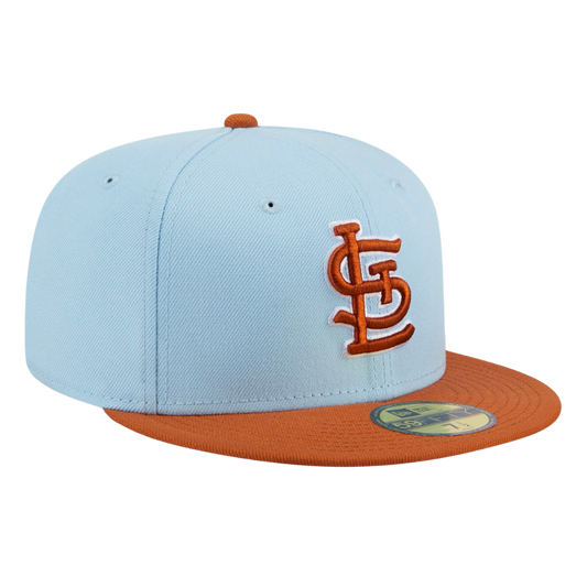 St Louis Cardinals STL Color Pack New Era Light Blue/Brown 59FIFTY Fitted Hat