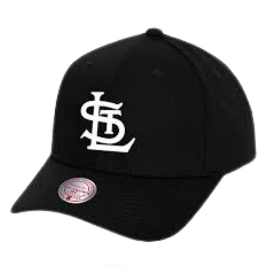 St Louis Cardinals Black Panda Mitchell and Ness Adjustable Snapback Hat