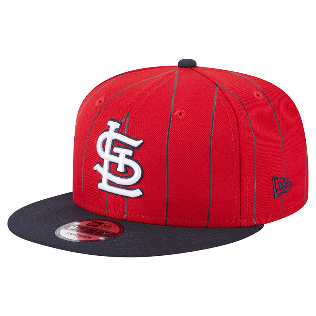 St Louis Cardinals STL Vintage 2Tone Pinstripe New Era Red/Navy 9FIFTY Adjustable Snapback Hat