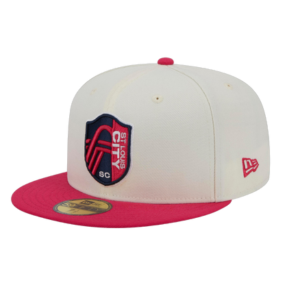 St Louis City SC Official Team Color 2Tone New Era Cream/Red 59FIFTY Fitted Hat