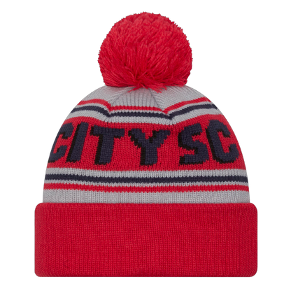 St Louis City SC Logo Repeat Knit Pom Beanie