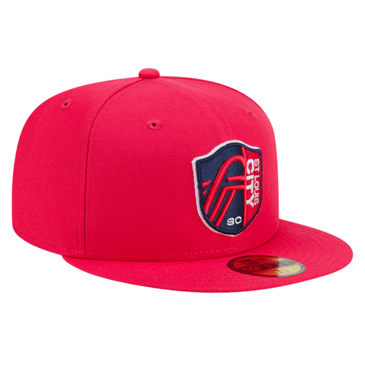 St Louis City SC Official Team Color Red New Era 59FIFTY Fitted Hat