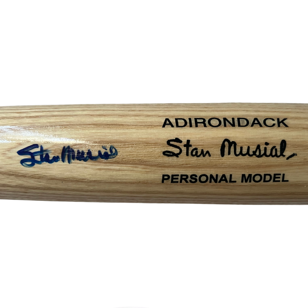 Stan Musial St Louis Cardinals Autographed Blonde Adirondack Bat - PSA COA
