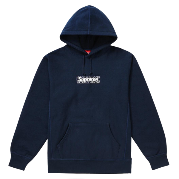 Supreme Bandana Box Logo Hoodie - Navy – Fan Cave