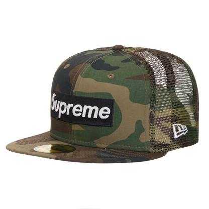 Supreme Box Logo Mesh Back New Era Fitted Hat - Camo