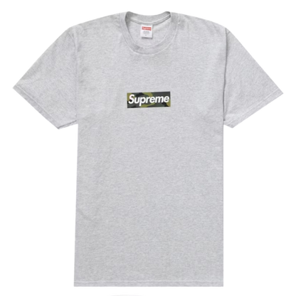 Supreme Camo Box Logo Short Sleeve Tee - Ash