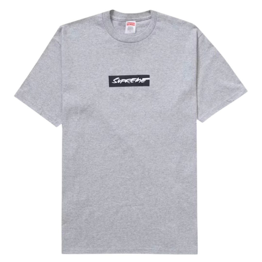 Supreme Futura Box Logo Short Sleeve Tee - Heather Grey